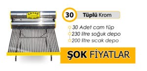 30 Tüplü Paslanmaz Krom Güneş Enerjisi Adana Fiyatları